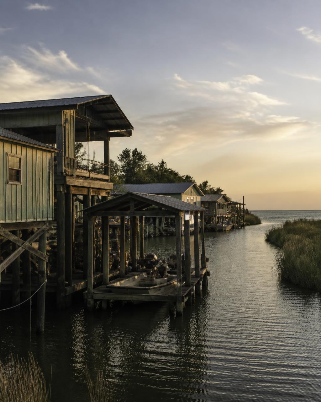 Coastal scenery representing Cocodrie & Terrebonne