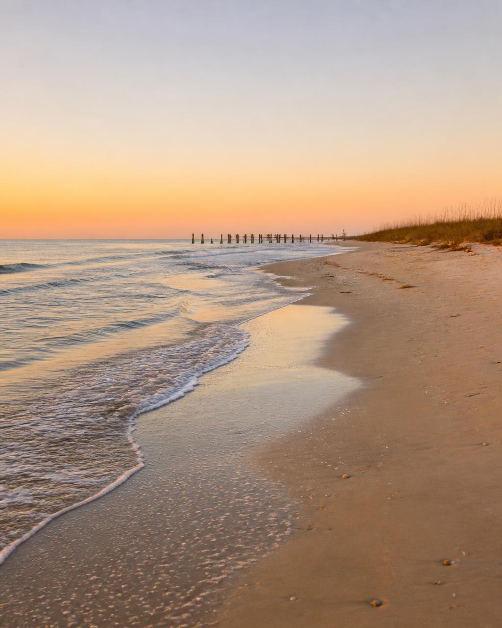 Coastal scenery representing Grand Isle & Barataria